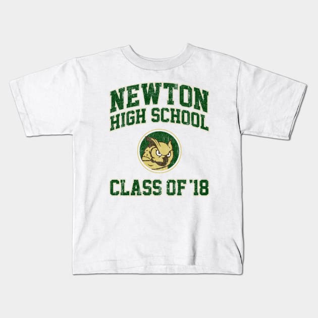 Newton High School Class of 18 (Variant) Kids T-Shirt by huckblade